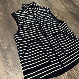 Size M Navy Blue Francesca’s Striped Vest